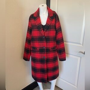 JustFab Windowpane Coat size XLarge
